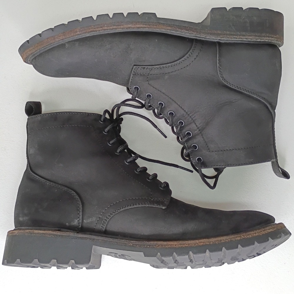 Thursday Boot Co. Hero Men's 12 Black Nubuck Laced Combat Ankle Boots - Picture 2 of 10